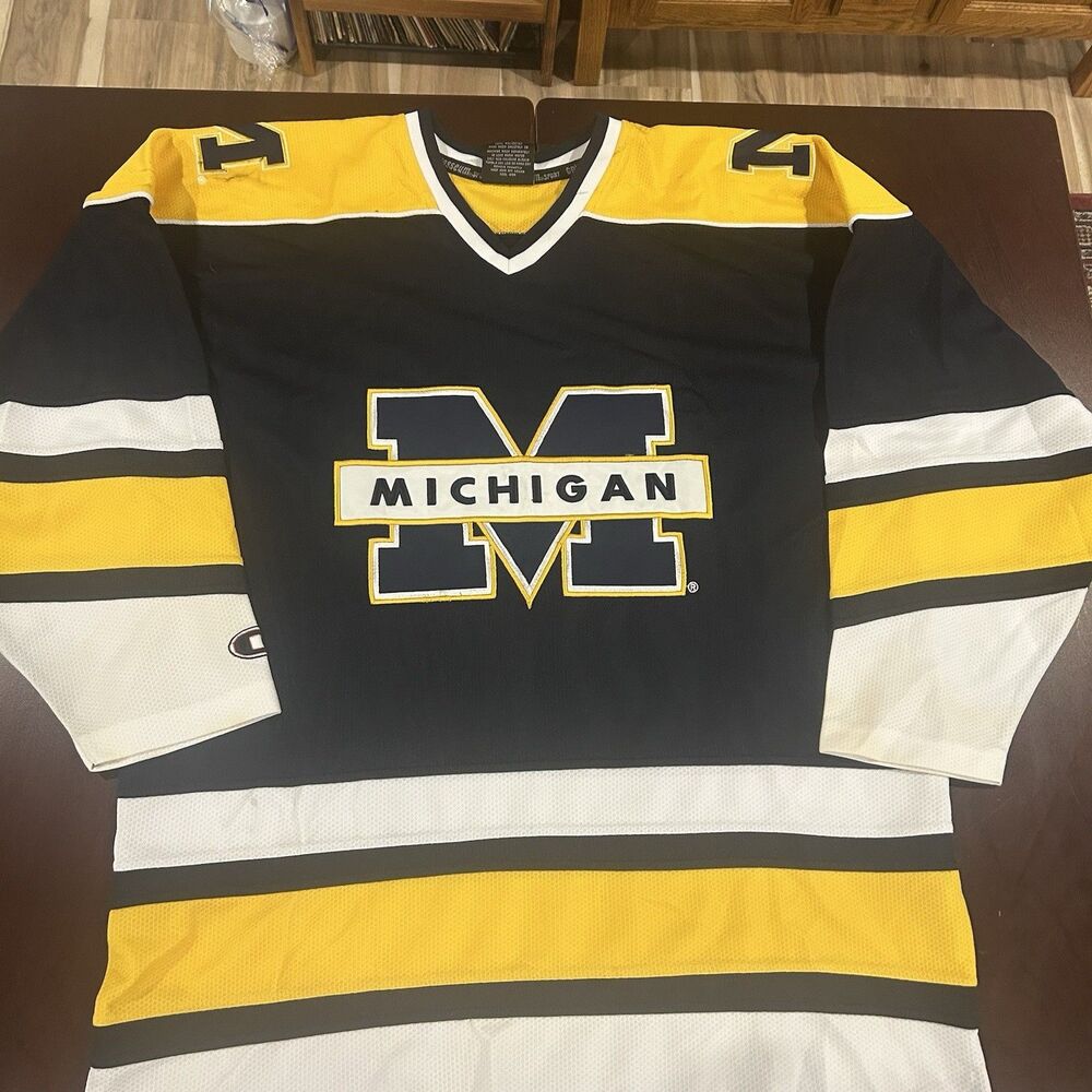 Michigan Wolverines NCAA College Hockey Jersey Sewn Men's XL Colosseum
